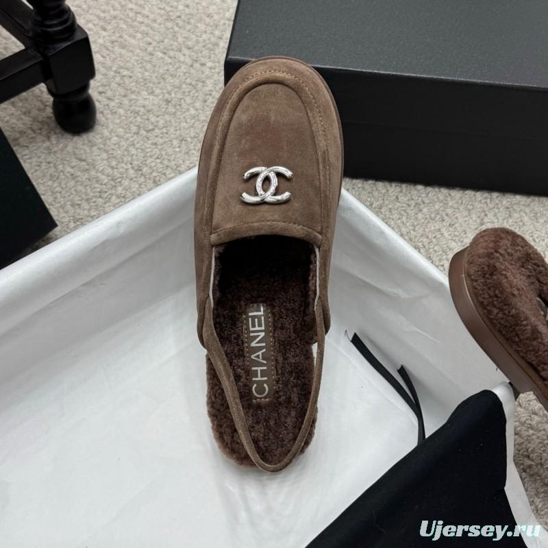 Chanel 2025/ss Teddy Fur Loafers - KFY00300