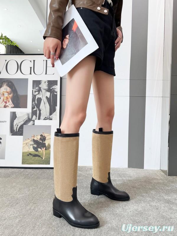 Adidas 2025 SS Western Suede Patchwork Slip-On Riding Boots - LY00400