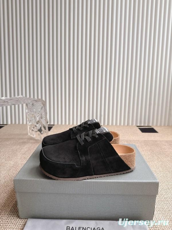 Balenciaga Birkenstock Boston Closed-Toe Soft Footbed Platform Sandals - AS00260