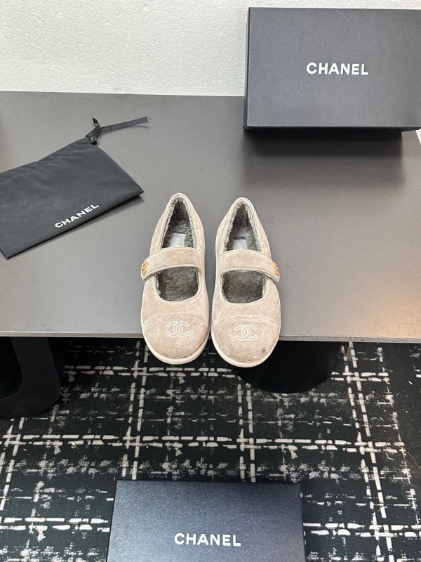 Chanel 2025/SS French Mary Jane Fur Shoes - AW25-MJ01