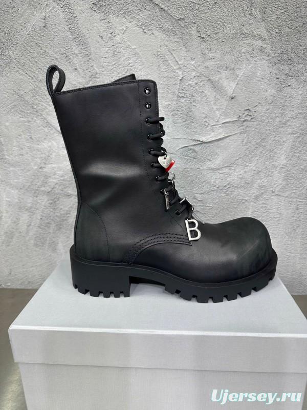 Adidas 2025 SS Men's Lace-Up Boots with Slightly Asymmetrical Round Toe - KFY00560