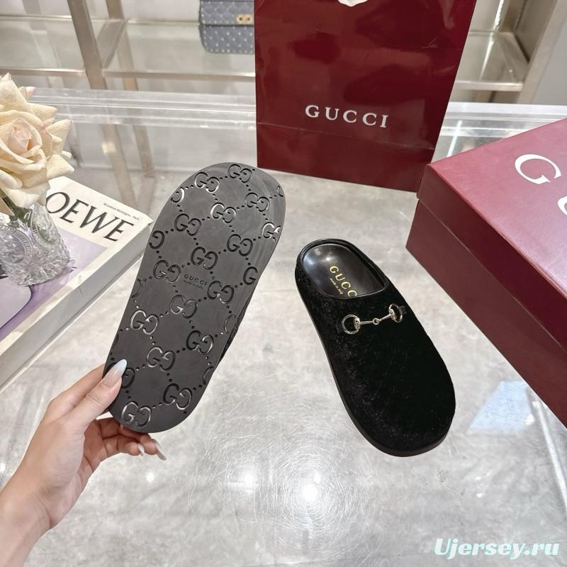 Gucci Women's Mule Shoes Velvet with Horsebit - LY00240