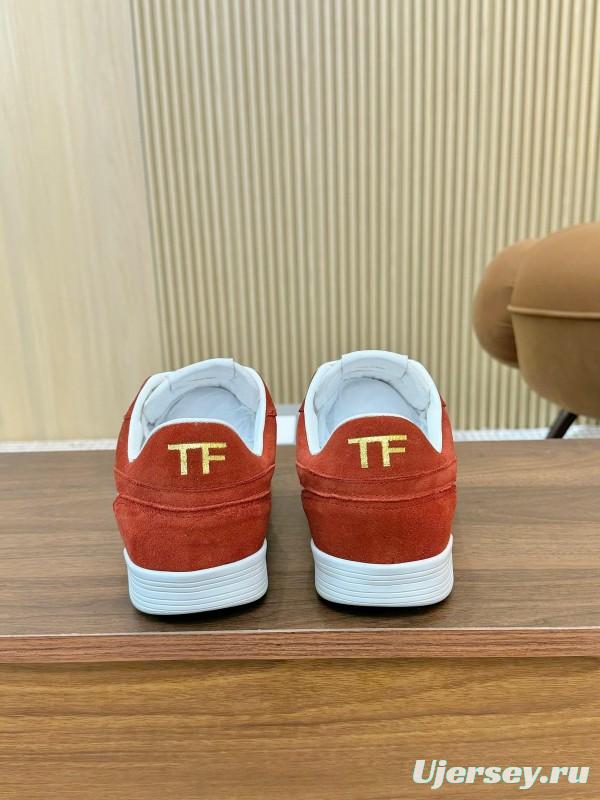 Tom Ford 2025 SS Casual Sneakers with Classic Color Blocking and Imported Leather Insole - AS00350