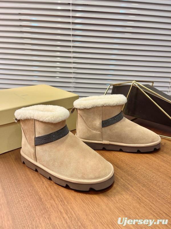 Brunello Cucinelli Winter New Snow Boots Lamb Fur Buns Boots - AS00350