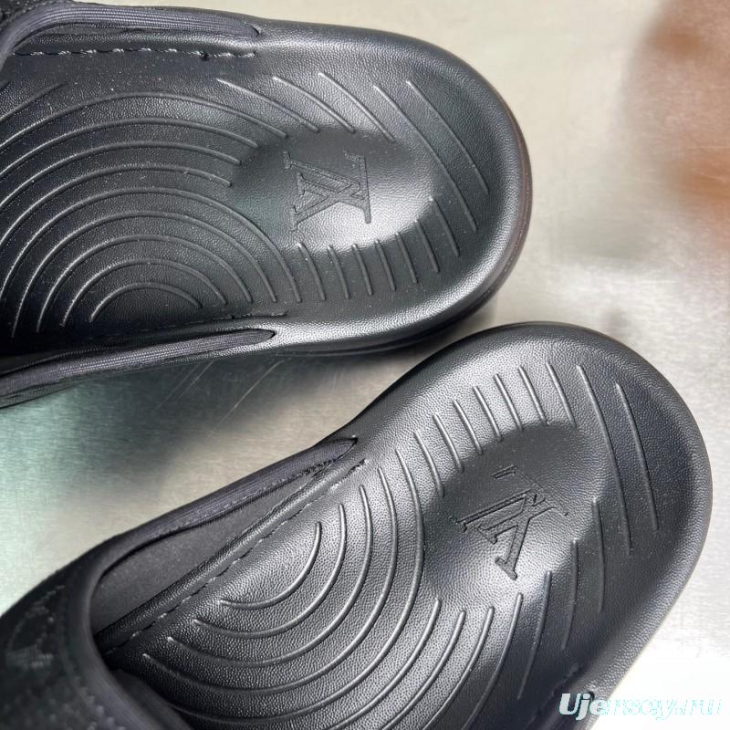 Louis Vuitton Miami Mule Slip-On Sandals with Hook and Loop Fastener - YC