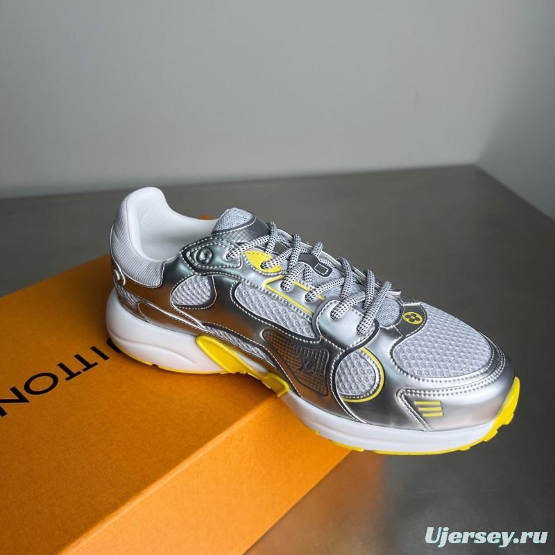 L v Olympia Round Toe Lace-Up Low Top Casual Lifestyle Shoes - YC