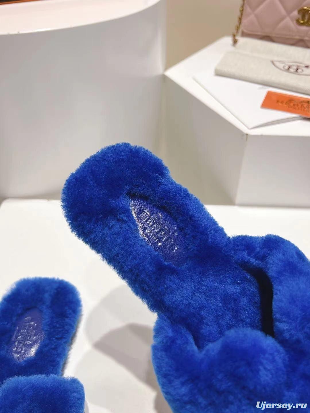 Hermès 2025 SS Love Slipper Flat Wool Slipper - LY00240