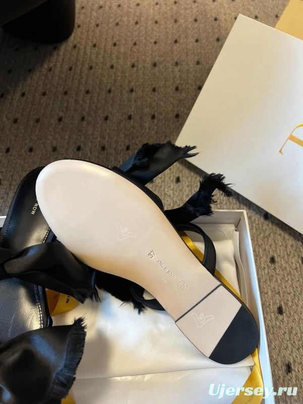 The Row 25ss Hand-Woven Bow Slippers - KFY00280