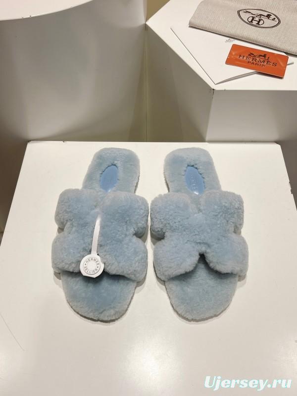 Hermès 2025 SS Love Slipper Flat Wool Slipper - LY00240