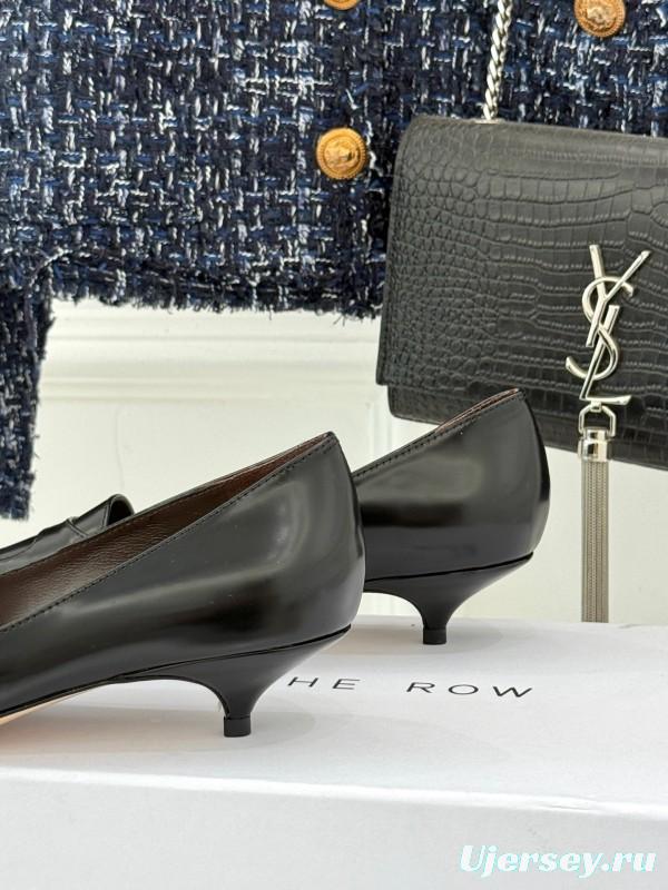 The Row Kitten Heel Pointed Toe High Heels Minimalist Design - KFY00320