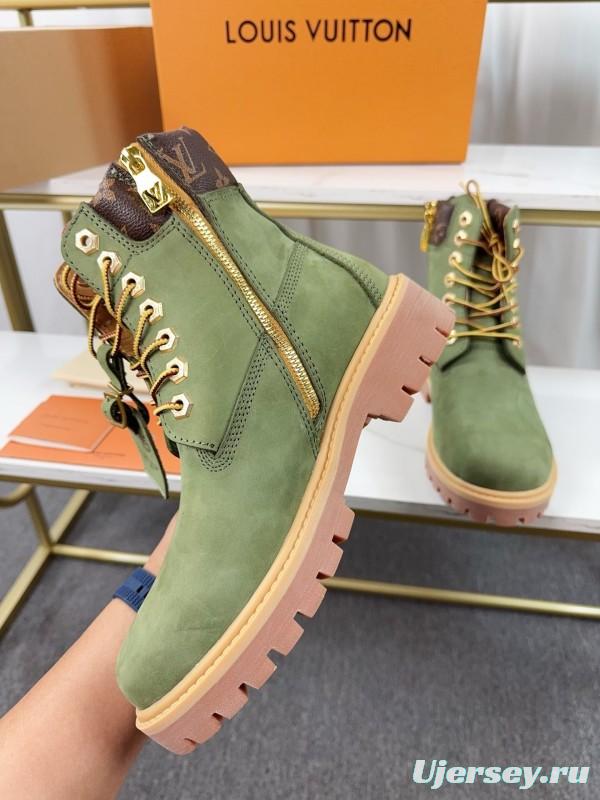 Timberland x LV Monogram Ankle Boots Waterproof Suede - LY00380