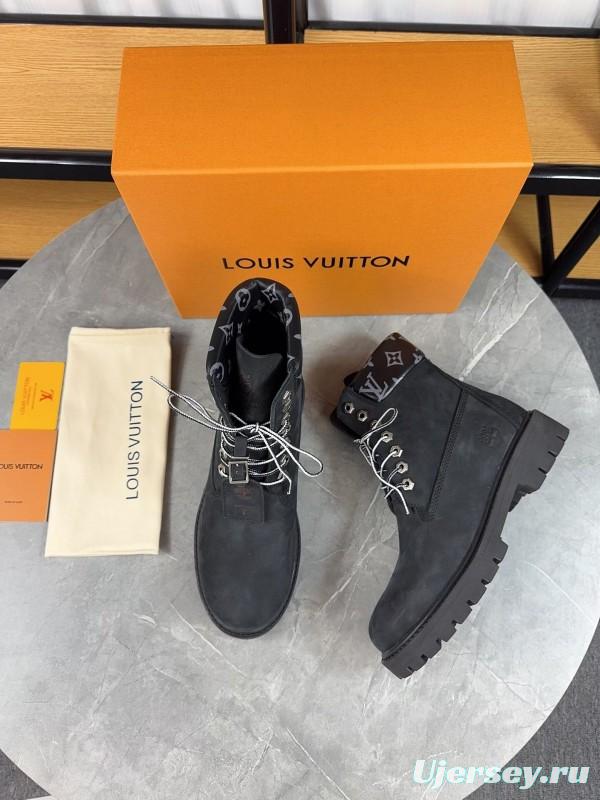 Timberland x LV Monogram Ankle Boots Waterproof Suede - LY00380