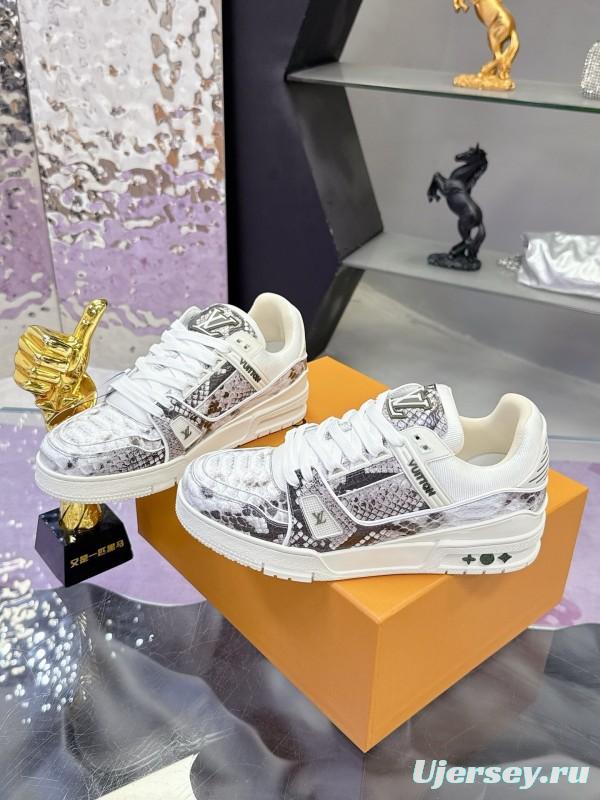 Louis Vuitton LV Trainer Maxi Sneakers Head Grain Ostrich Pattern Series - AS00400