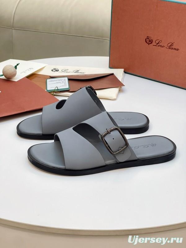 Loro Piana 2025 SS Men's Spring Summer Slippers with High-Quality Stitching and Comfortable Sole - AS00250