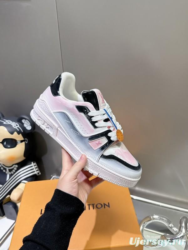 Louis Vuitton Trainer Basketball Series Cracked Ice Glue Process Sneakers - LY00490