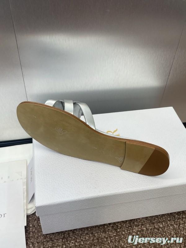 Dior D-Club Jelly Color Hollow Layered Cross Strap Women's Sandals - KFY00280