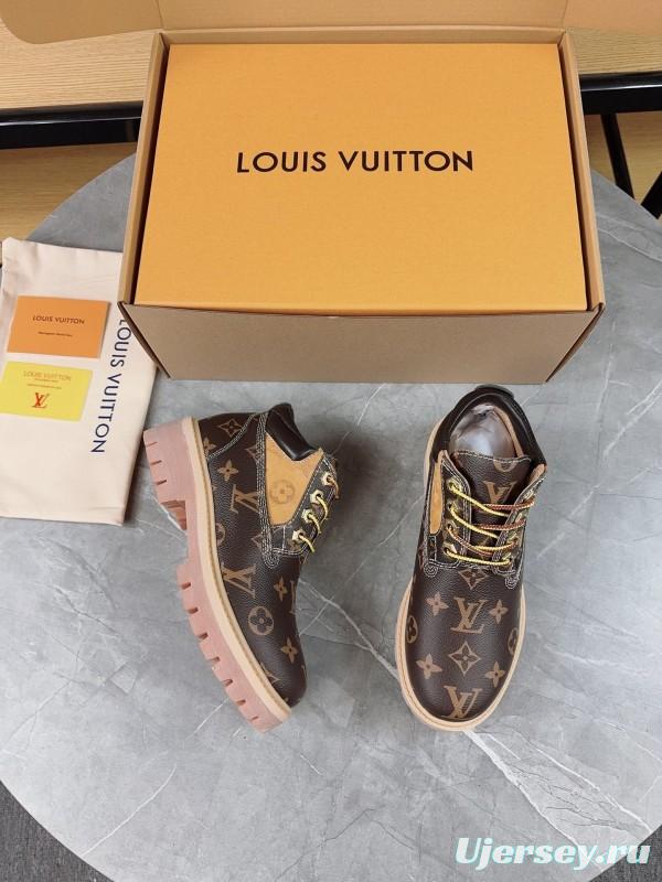 Timberland LV Monogram Waterproof Suede Leather 6-Inch Boots - LY00370