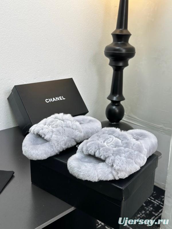Chanel 2025 Spring/Summer Luxury Wool Slippers - LY00250