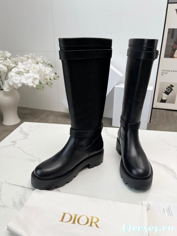 Dior 2025/SS Retro British Style Brogue New Knight Boots - LY00460