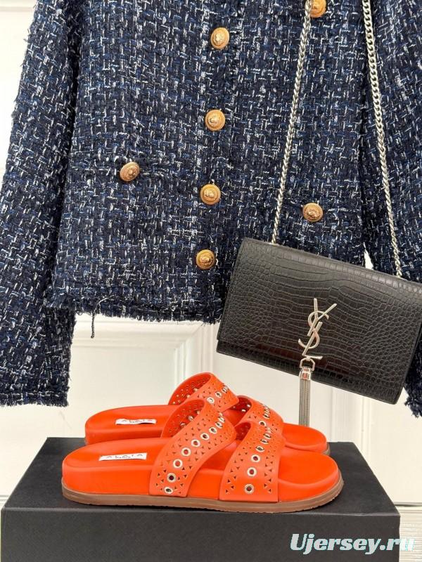 Alaia Spring Summer 2025 Laser-Cut Casual Sandals - KFY00260