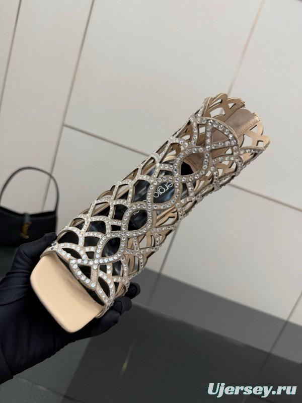 Sergio Rossi Mermaid Sandals 2025/SS Collection with Fishnet Design - KFY00470