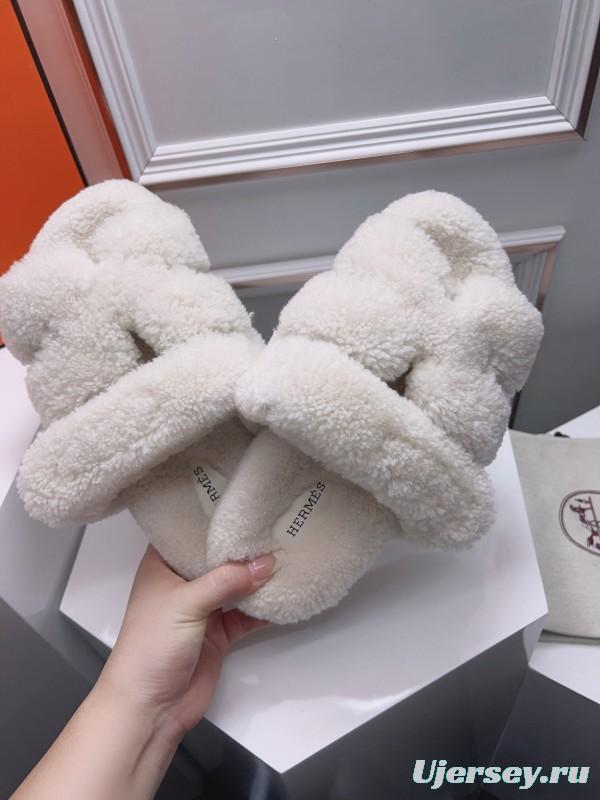 H Love Erjiu Fur Slippers - LY00270
