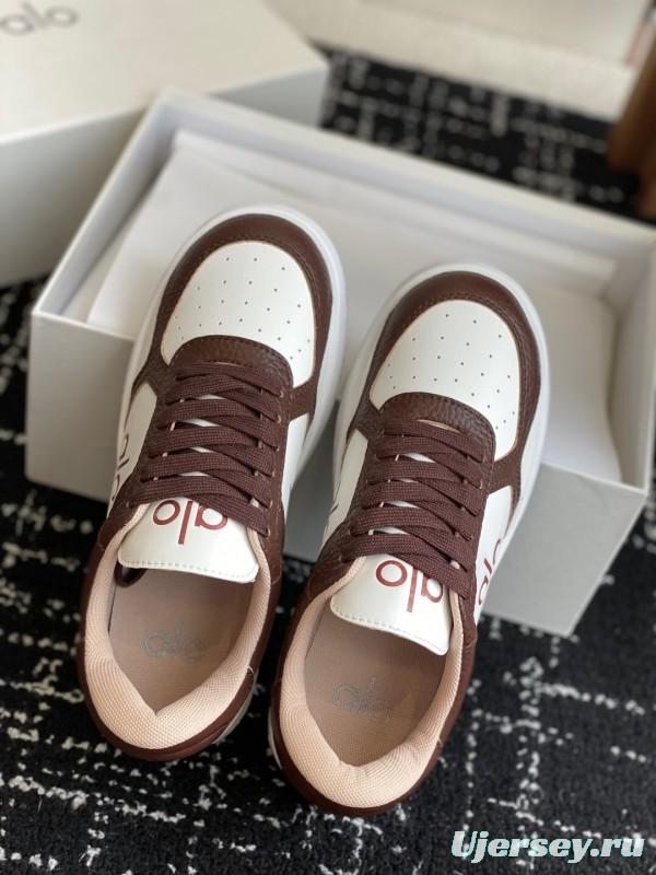 Alo 2025 SS Two-Tone White Sneakers Chunky Sole Comfort Casual - KFY00280