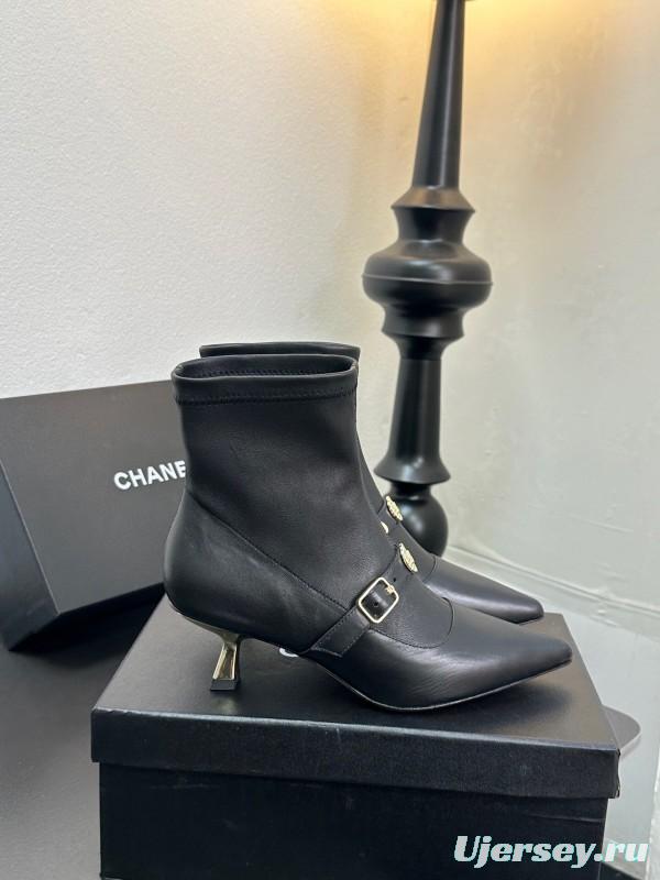 Chanel 2025/SS 24B Autumn Winter New High Heel Bow Sock Boots - LY00380