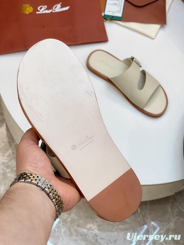 Loro Piana 2025 SS Men's Spring Summer Slippers with High-Quality Stitching and Original Sole - AS00250