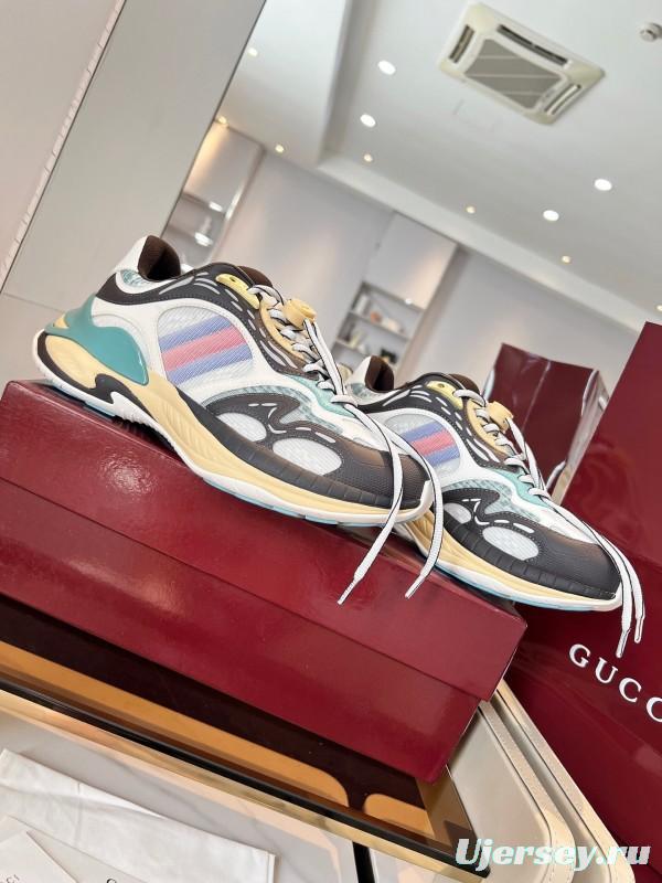 Gucci 2025 SS Collection 2.0 Sneakers with Reflective Stripes and Retro Design - AS00450