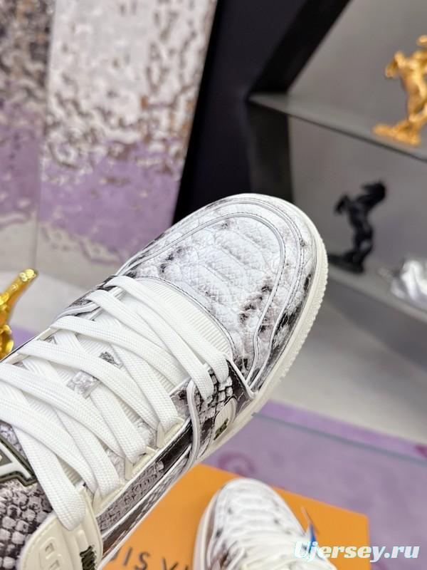 Louis Vuitton LV Trainer Maxi Sneakers Head Grain Ostrich Pattern Series - AS00400