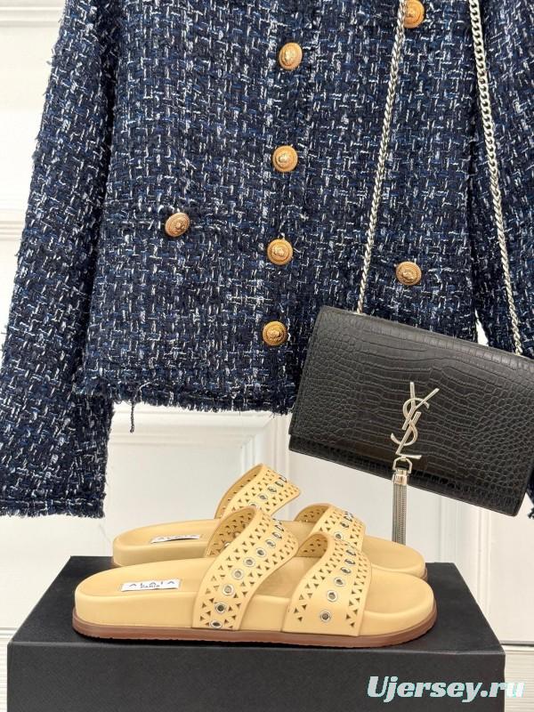 ALAIA 2025 SS Hollow-Out Casual Sandals - KFY00260