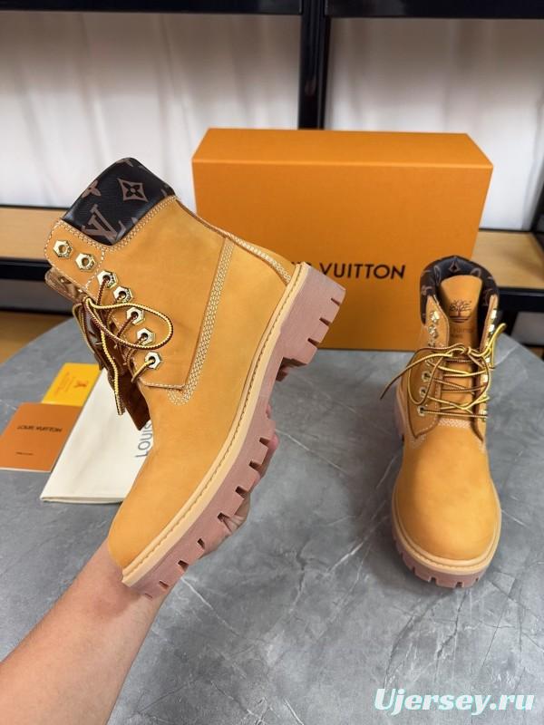 Timberland x LV Monogram Ankle Boots Waterproof Suede - LY00380