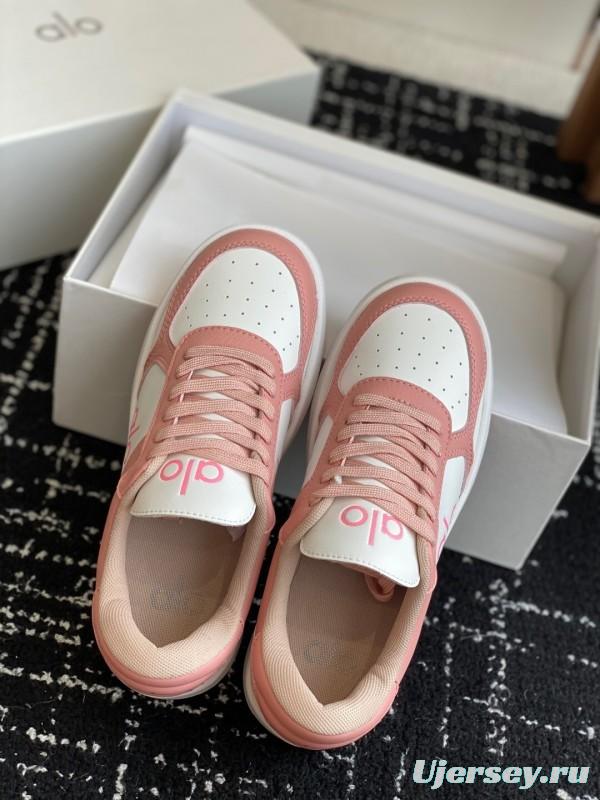 Alo 2025 SS Two-Tone White Sneakers Platform Comfort Casual Shoes - KFY00280