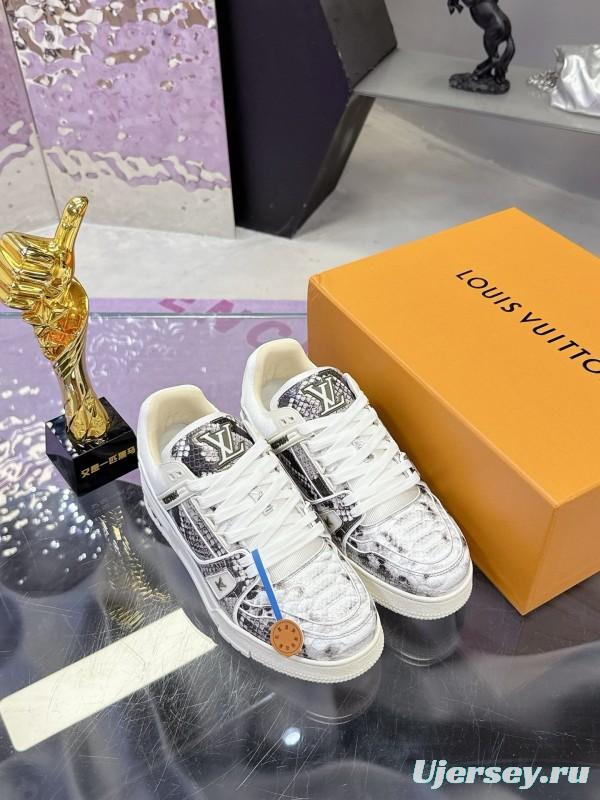 Louis Vuitton LV Trainer Maxi Sneakers Head Grain Ostrich Pattern Series - AS00400