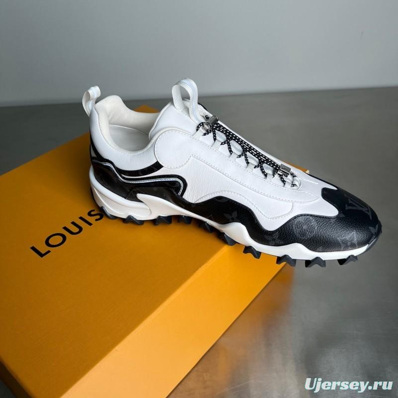 Louis Vuitton Lv RUSH Calfskin Metal LV Circle Accessory Slip-Resistant Low-Top Casual Lifestyle Shoes - YC