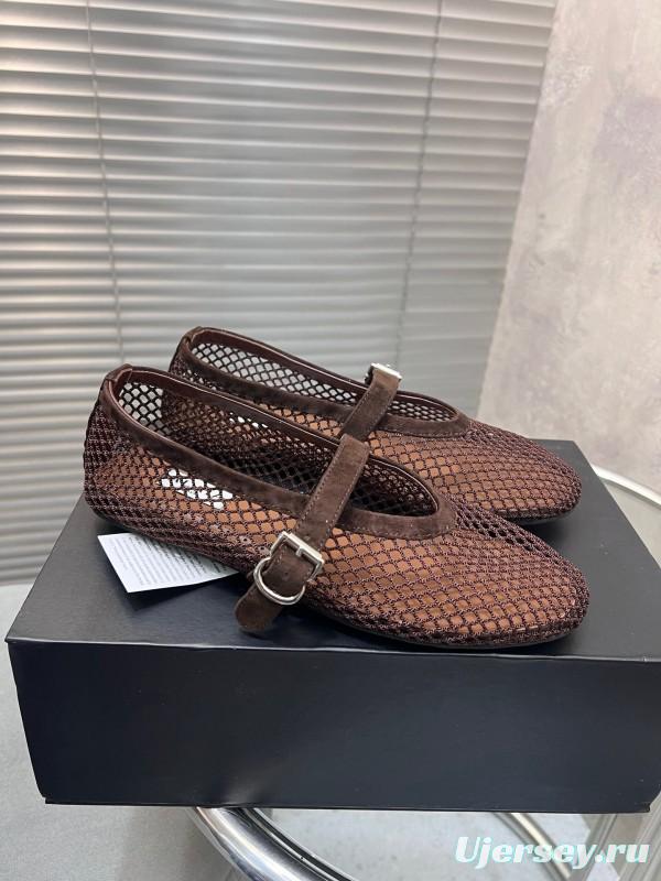 ALAIA 2025/SS New Color Mesh Flat Sandals Single Shoes - KFY00270