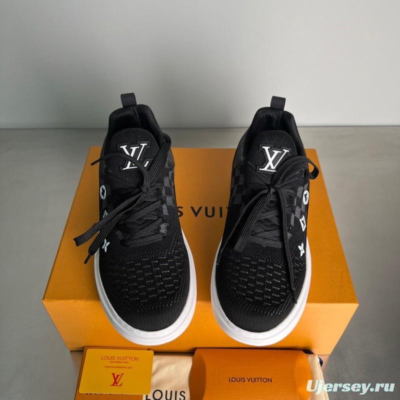 Louis Vuitton Beverly Hills Monogram Knit Sneakers with Imported IP Foam Sole - YC