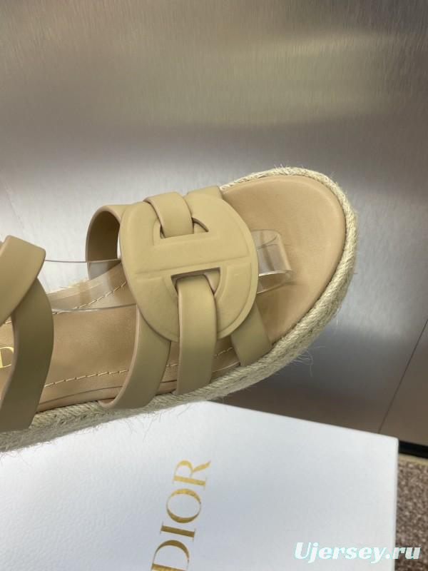 Dior D-Club Jelly Color Hollow Layered Cross Strap Platform High Heel Women's Shoes - KFY00290