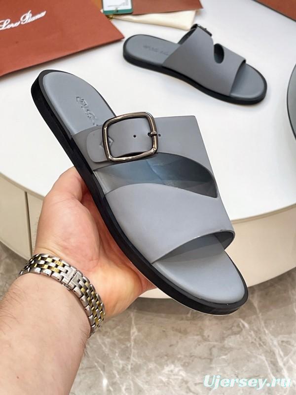Loro Piana 2025 SS Men's Spring Summer Slippers with High-Quality Stitching and Comfortable Sole - AS00250