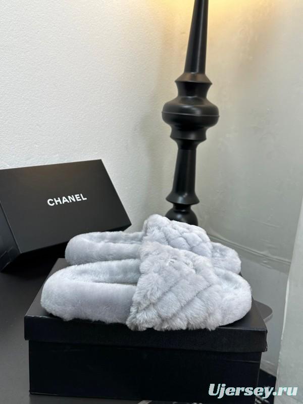 Chanel 2025 Spring/Summer Luxury Wool Slippers - LY00250