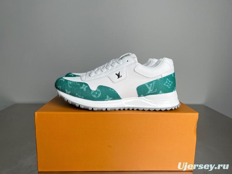 Louis Vuitton Run Away Leather Round Toe Lace-Up Low Top Casual Shoes - YC