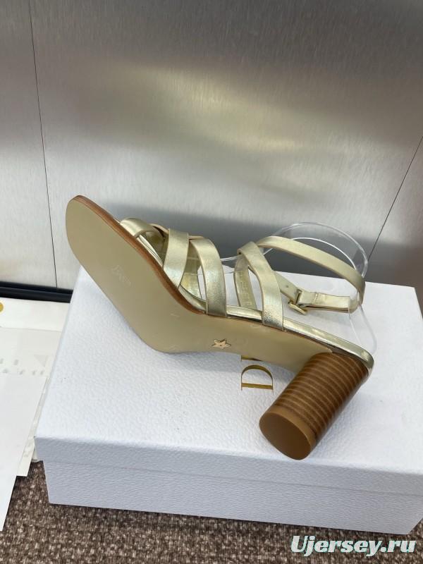 Dior D-Club Jelly Color Hollow Layered Cross Strap High Heel Women Shoes - KFY00290