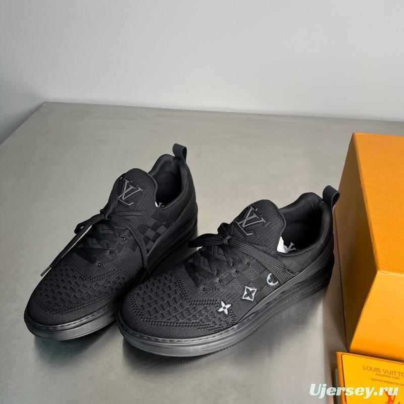 Louis Vuitton Beverly Hills Monogram Knit Sneakers with Imported IP Foam Sole - YC