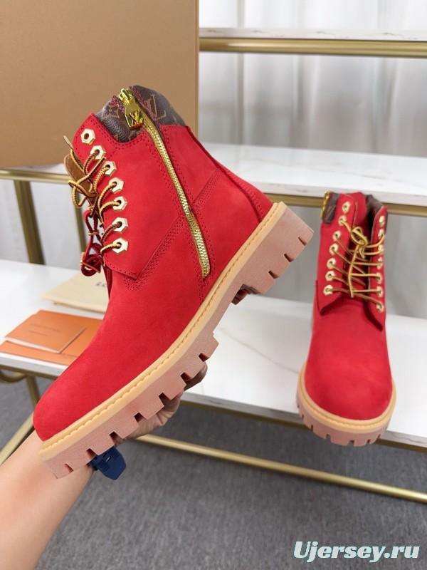 Timberland x LV Monogram Ankle Boots Waterproof Suede - LY00380