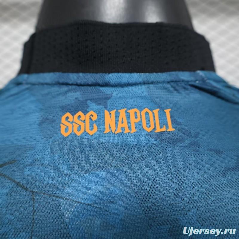 Player Version 25/26 Napoli Halloween Blue Jersey-Glow In Dark