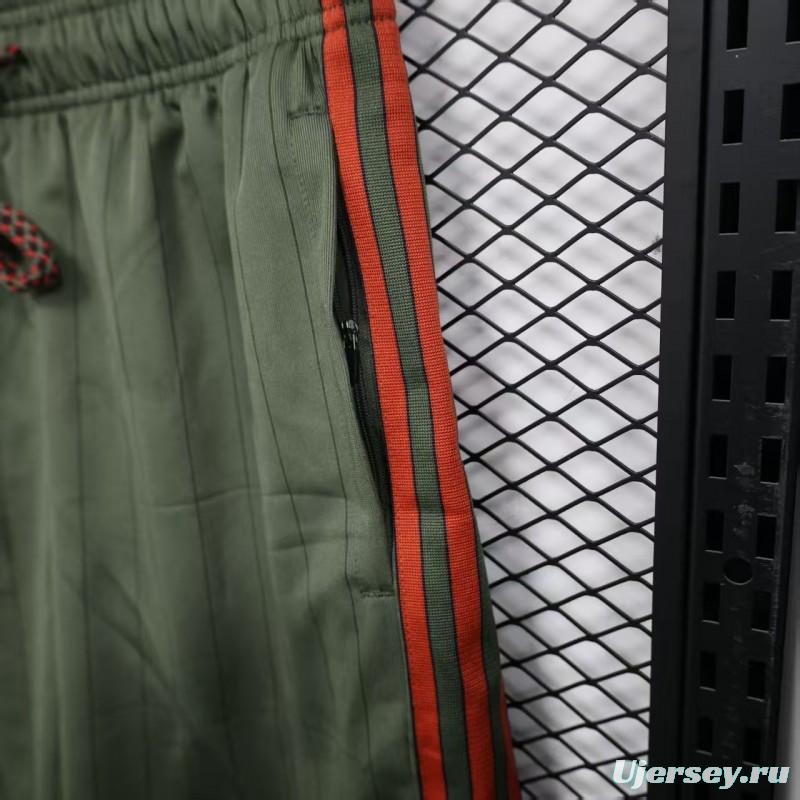 Player Version 25/26 Bayern Munich Olive Green with Orange Side Stripes Shorts