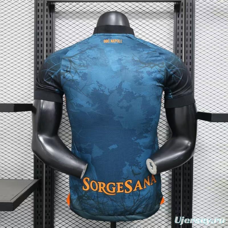 Player Version 25/26 Napoli Halloween Blue Jersey-Glow In Dark