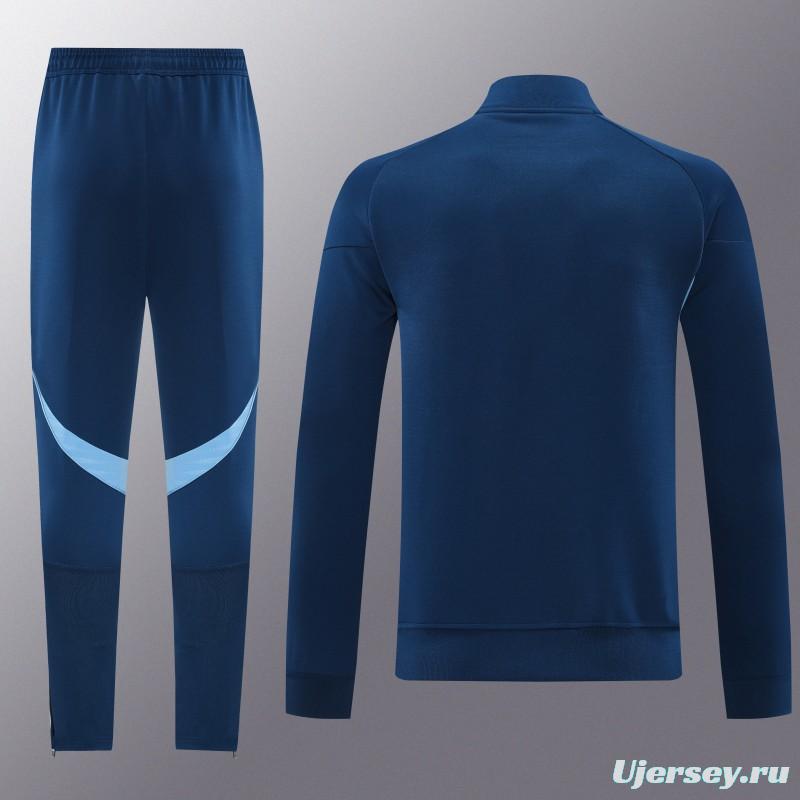 2025 Adidas Azure Blue Full Zipper Jacket+Long Pants