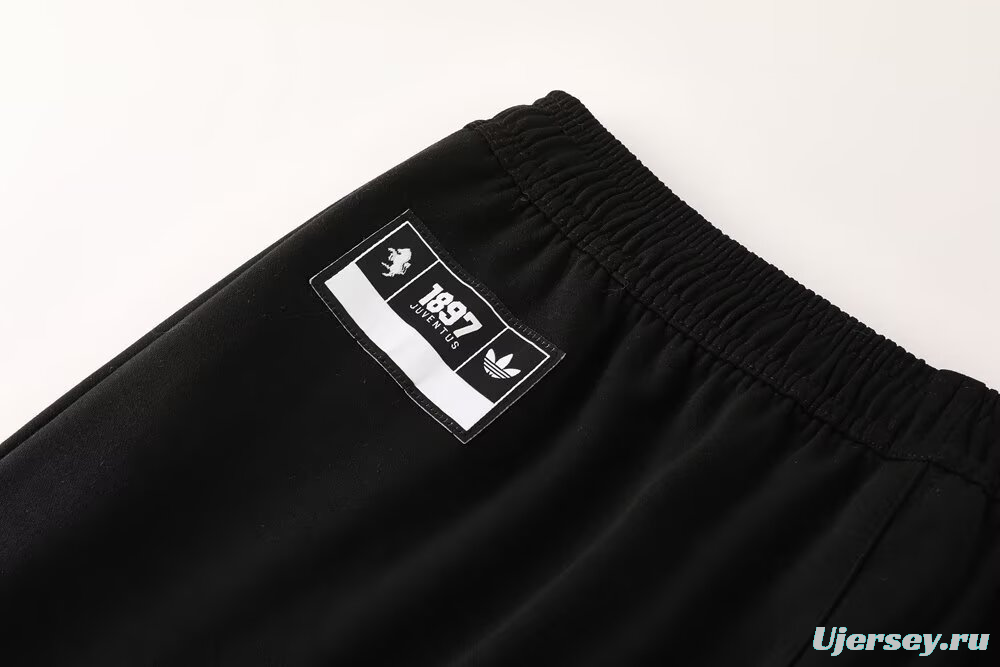 25/26 Juventus Black Sweatshirt Full Zipper Jacket+Long Pants